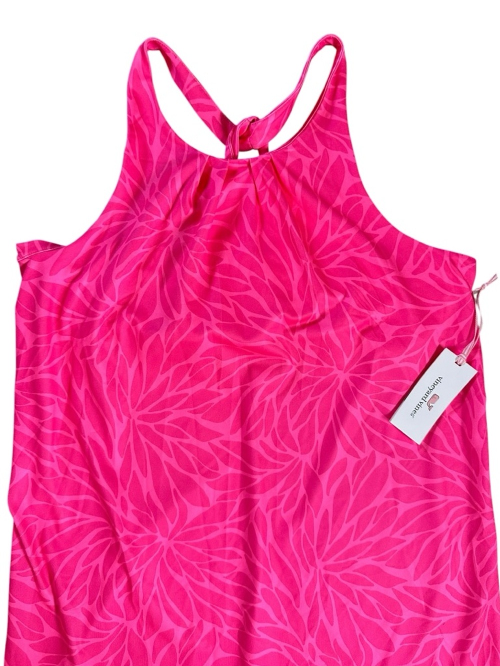 VINEYARD VINES Knockout Pink In Full Bloom Sankaty Swing Dress Sz Small - NWT! - Picture 3 of 10